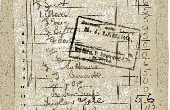 Grocery Invoice from HJ Laming The Stores High Street. 1940