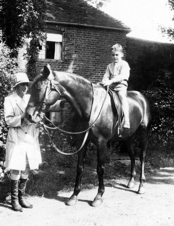 Eunice C Evens with horse and Master Eddie Davies