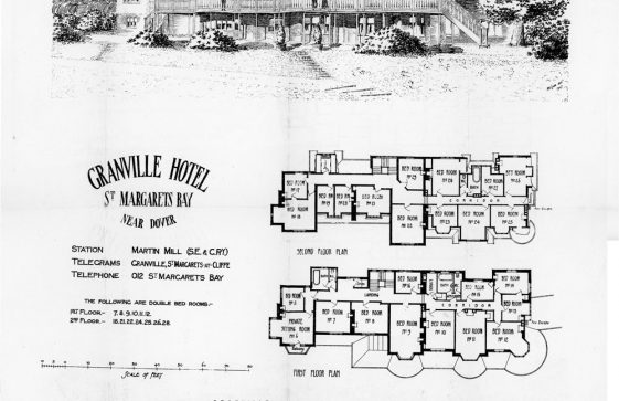 Drawing ; plan of the layout of The Granville Hotel, Architect Thomas DINWIDDY and sons.1907