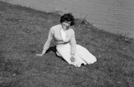 Jennifer Allright at Leathercote Point 1950s