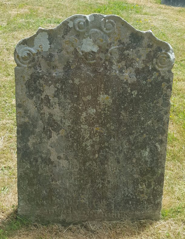 Gravestone of FINNIS Margaret 1755; FINNIS James 1772 | Dawn Sedgwick