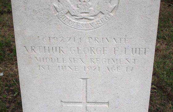 Gravestone of LUFF Arthur George F 1921.