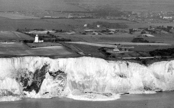 Aerial view of South Foreland cliffs from the sea. Undated