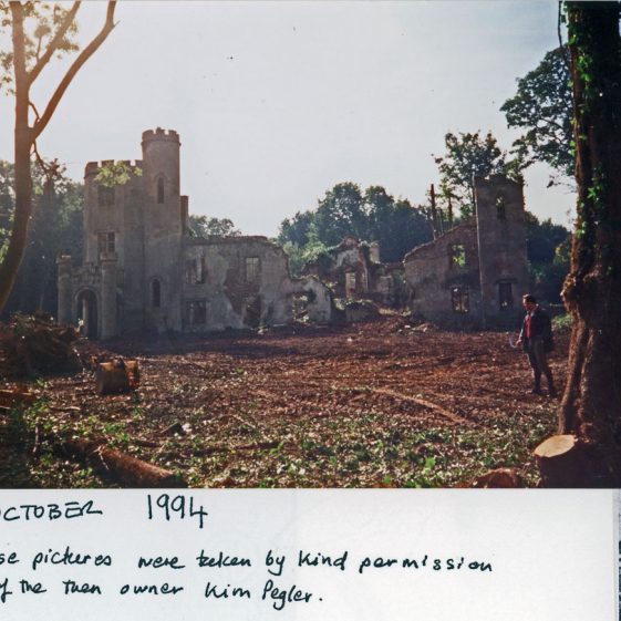 Oxney Court in ruins. 1994
