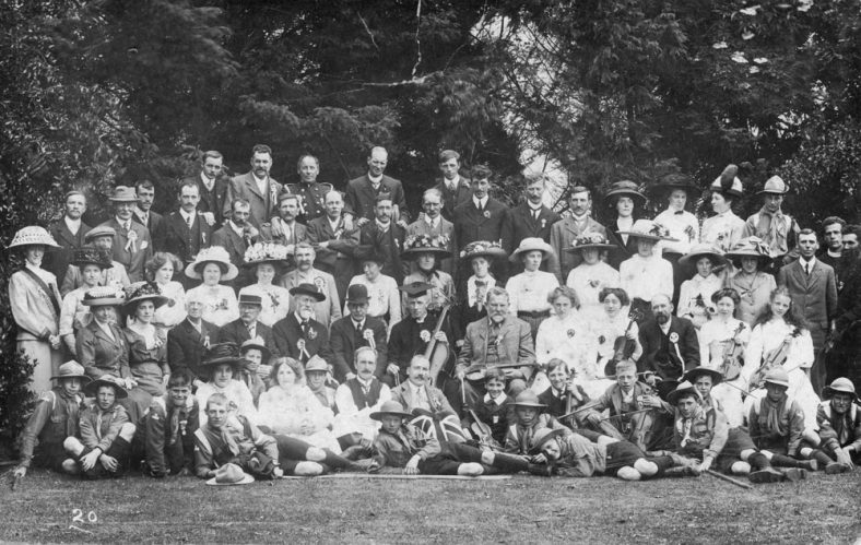 Celebrations for the Coronation of George V in The Vicarage garden. June 1911
