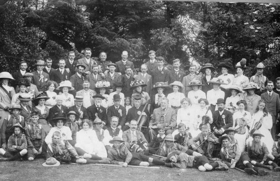 Celebrations for the Coronation of George V in the Vicarage garden. June 1911