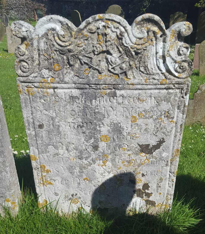 Gravestone of FINNIS John 1724; FINNIS Edmund 1725 | Dawn Sedgwick