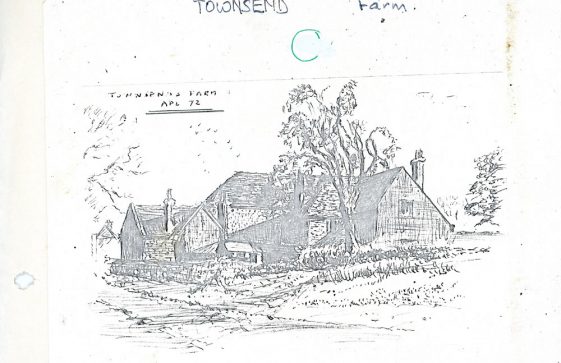 Drawing of Townsend Farm.  April 1972