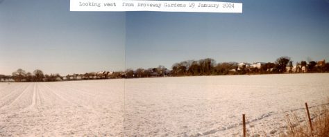 Droveway Gardens in the snow. 2004