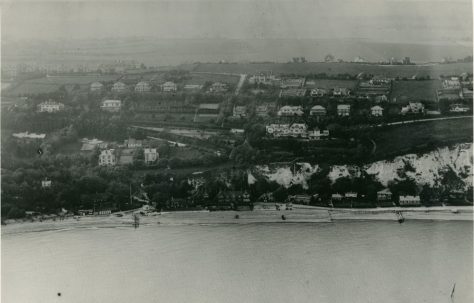 Aerial View from the sea of Granville Road, Hotel Road and the Bay prior to the 2nd World War. 1920/30