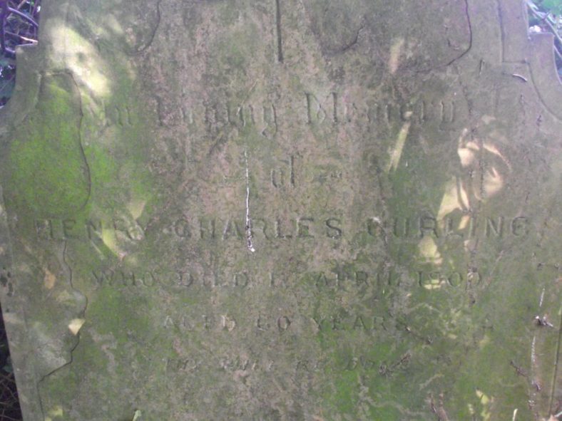 Gravestone of CURLING Henry Charles 1900 | Dawn Sedgwick