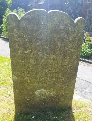 Gravestone of BURVILLE William 1804; BURVILLE Susan Loud 1806; BURVILLE Kingsford Wood 1806
