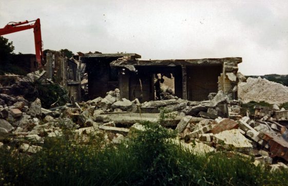Demolition of military buildings along Lighthouse Road. 25 July 1986