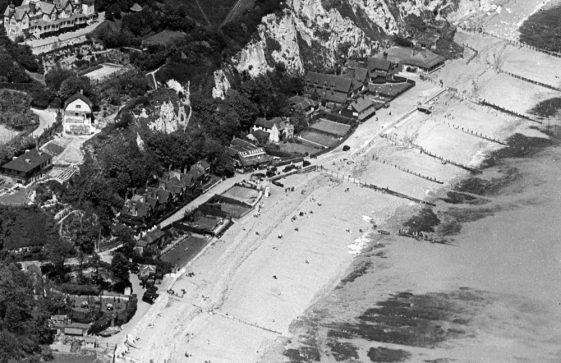 Aerial views of St Margaret's Bay and St Margaret's at Cliffe.  c1931