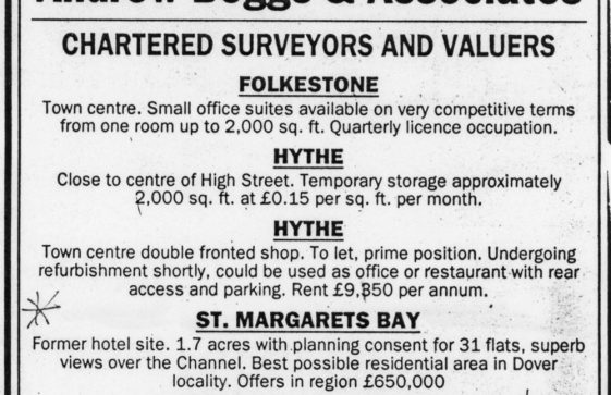 Advertisement for the sale of the Granville Hotel site, Hotel Road. 1995
