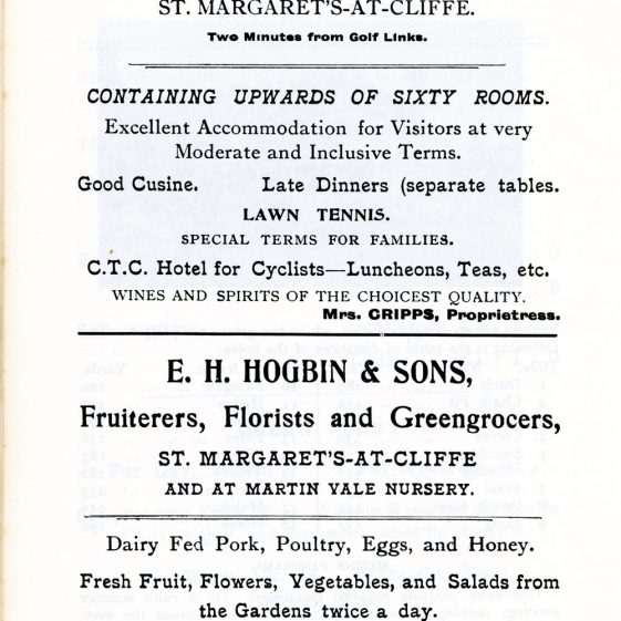 'St Margaret's Visitors Guide' by John Bavington Jones. 1907, pages 10 - 20