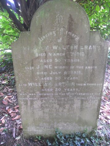 Gravestone of GRANT William Walton 1913; GRANT Jane 1915; GRANT William Arthur 1915; GRANT Douglas Charles 1908; GRANT Thomas Walton 1917