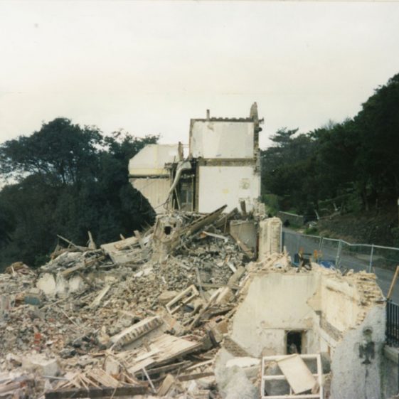 Demolition of the Granville Hotel, Hotel Road.  c1996