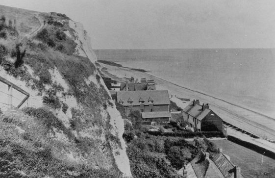 Bay Hotel and old Coastguard Cottages in St Margaret's Bay.  Pre WW2