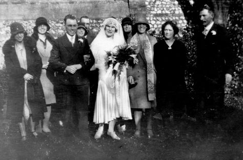 Wedding photograph of Olive Clayson and Thomas Craft. 17 February 1934