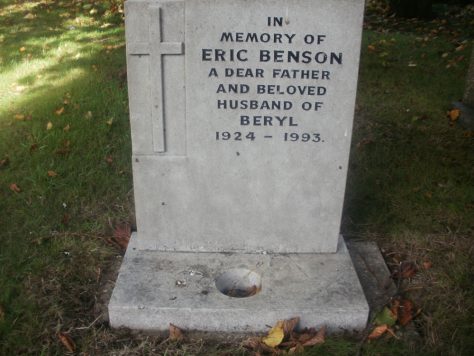 Gravestone of BENSON Eric 1993
