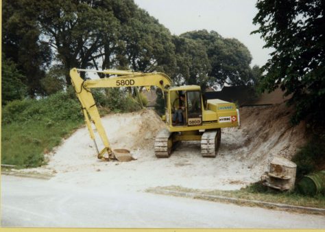 Holm Oaks, Dover Road building site at the rear of Townsend Farm. 1986
