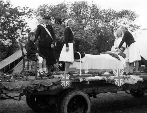 Annie Sharpe at the village Coronation celebrations, 1953