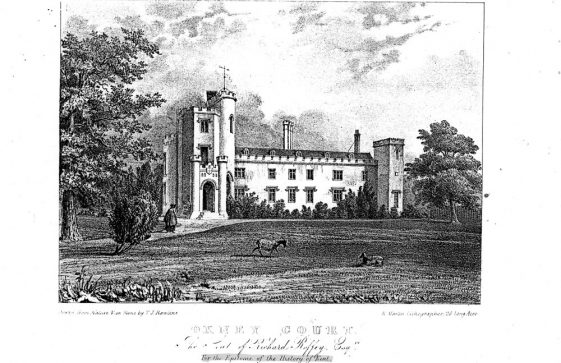 Engraving of Oxney Court. 1838