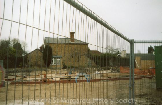 Site of the former Knoll Garage, High Street and rear of Moonrakers, Chapel Lane.  Spring 2004.